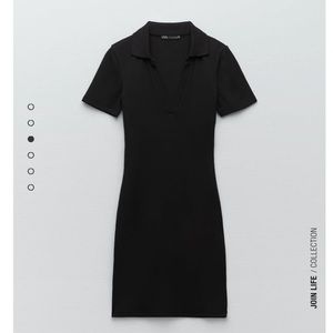 NWT Zara Ribbed Polo Dress